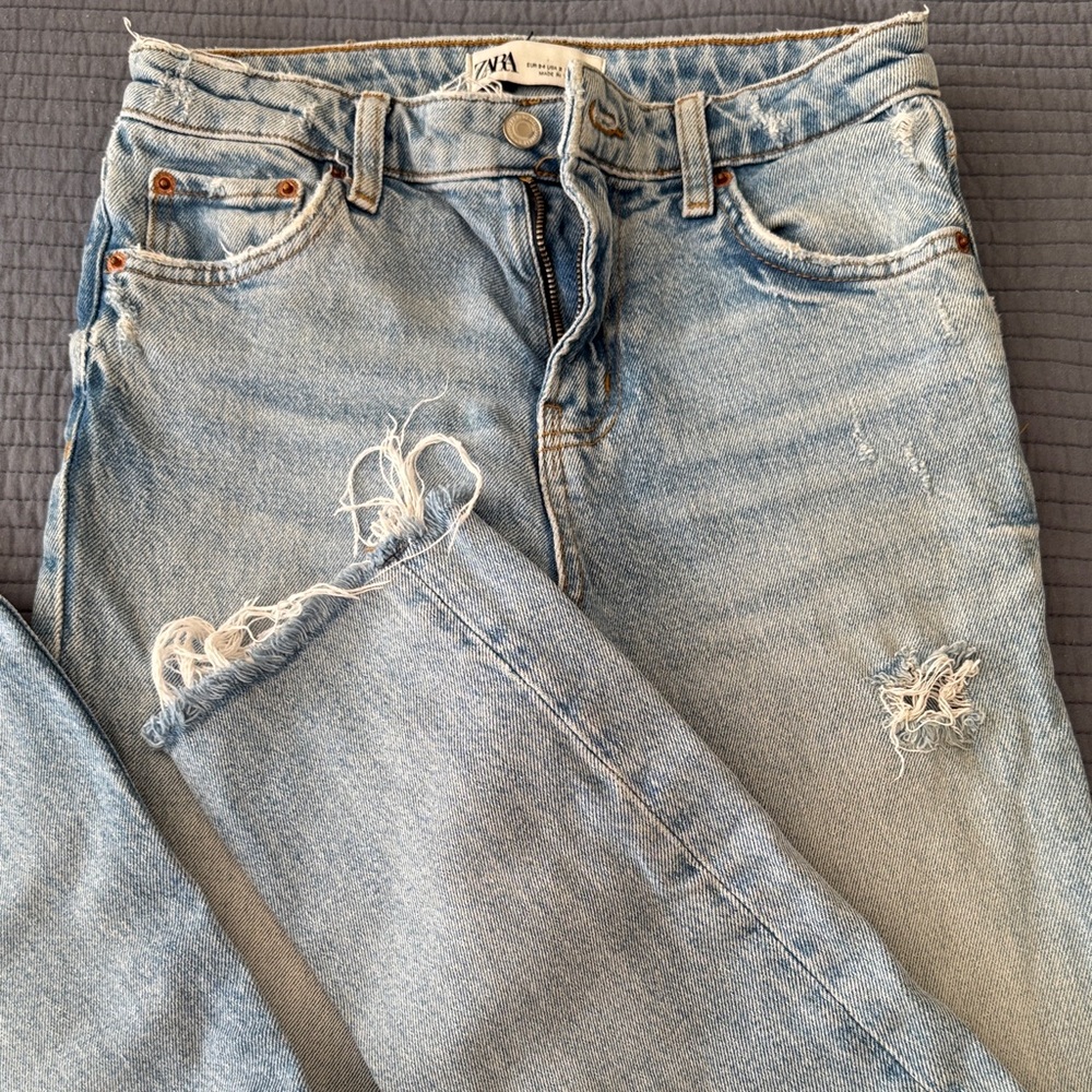 Zara Light Blue high rise  Jeans
